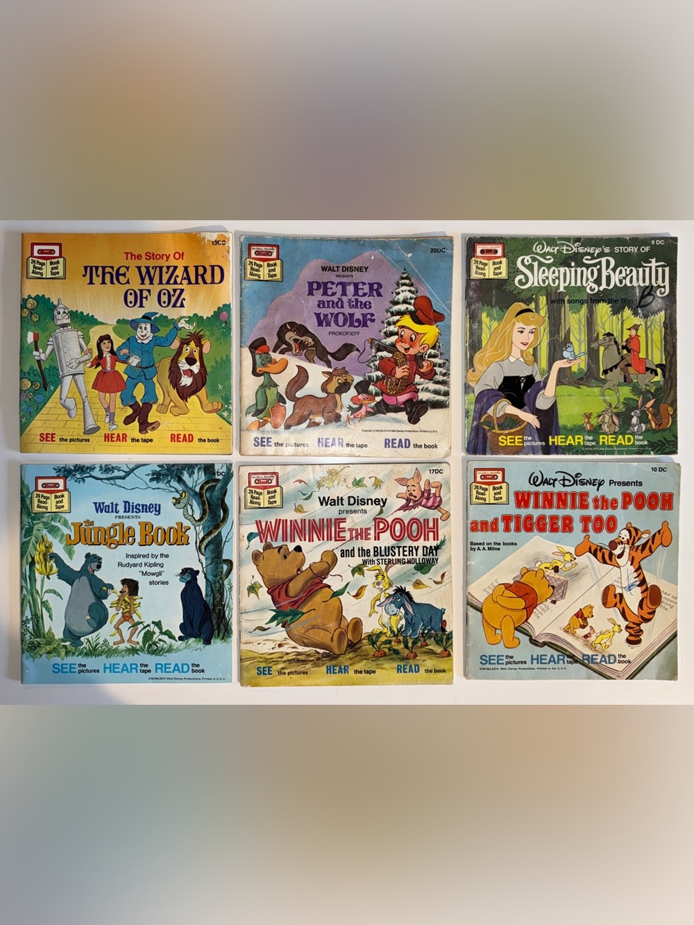 Bundle of 6 Vintage 1970’s Walt Disney softcover books